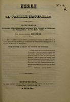 view Essai sur la variole naturelle : thèse présentée et publiquement soutenue à la Faculté de médecine de Montpellier, le 26 août 1840 / par Jérôme-Adolphe Czernicki.
