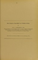 view The surgical treatment of typhoid fever / by G.E. Armstrong.