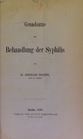 view Grundsätze bei Behandlung der Syphilis / von Bernhard Brandis.