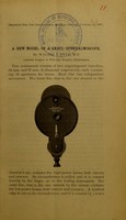 view A new model of a small ophthalmoscope / by Walter L. Pyle.