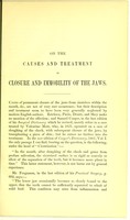 view On the causes and treatment of closure and immobility of the jaws / by Christopher Heath.