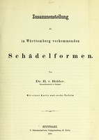 view Zusammenstellung der in Württemberg vorkommenden Schädelformen / von H. v. Hölder.