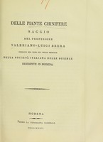 view Delle piante chinifere : saggio / del prof. Valeriano-Luigi Brera.