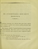 view De atmosphaera nervorum sensitiva commentatio : consensu et auctoritate illustris medicorum ordinis in Academia Georgia Augusta pro summis in medicina et chirurgia honoribus rite obtinendis die II. Septembris anni MDCCCXIII publico eruditorum examini / submittit Georgius Carolus Berendt.