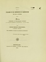 view Essai sur les analogies et les différences du rhumatisme et de la goutte : thèse présentée et publiquement soutenue à la Faculté de médecine de Montpellier, le 30 août 1841 / par Adam Sokola Piglowski.