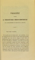 view Parallèle entre la thérapeutique médico-chirurgicale de l'Angleterre et celle de la France. 1re lettre / par d'Allex.