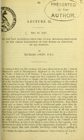 view On the raw materials from the animal kingdom, displayed in the Great Exhibition of the Works of Industry of All Nations / by Richard Owen.