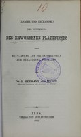 view Ursache und Mechanismus der Entstehung des erworbenen Plattfusses : nebst Hinweisung auf die Indikationen zur Behandlung desselben / von G. Hermann von Meyer.