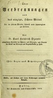 view Über Verbrennungen und das einzige, sichere Mittel sie in jedem Grade schnell und schmerzlos zu heilen / von Karl Heinrich Dzondi.