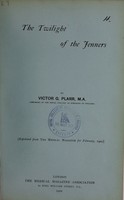 view The twilight of the Jenners / by Victor G. Plarr.