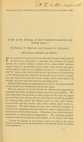 view A note on the histology of sterile incubated cancerous and healthy tissues / by Samuel G. Shattock and Charles A. Ballance.