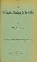 view Die chirurgische Behandlung von Perityphlitis / von M. Schede.