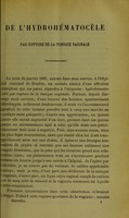 view De l'hydrohématocèle par rupture de la tunique vaginale / par Jaques L. Reverdin.