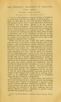 view 1. The operative treatment in paralytic flail joints. 2. A note on the treatment of injuries about the elbow / by Robert Jones.