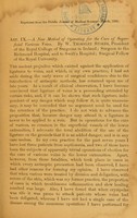 view A new method of operating for the cure of superficial varicose veins / by W. Thornley Stoker.