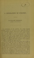 view A generation of surgery / by William Anderson.