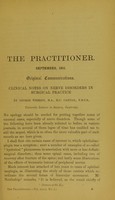 view Clinical notes on nerve disorders in surgical practice / by George Wherry.