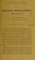 view De la migraine ophthalmique hystérique / par J. Babinski.