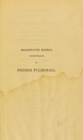 view Dissertatio medica inauguralis, de phthisi pulmonali ... / eruditorum examini subjicit David Lamb.