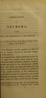 view Observations on neuroma : with cases and histories of the disease / by William Wood.