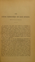 view Sur l'étude craniologique des races humaines / par Gustave Retzius.