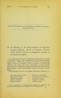 view On the myology of the sciuromorphine and hystricomorphine rodents / by F.G. Parsons.