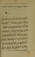 view Lettre de M. Marquais, chirurgien, à M. Sédillot, rédacteur du Journal général de Médecine.