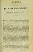 view Histoire générale du choléra-morbus depuis 1817 jusqu'en août 1831 ... / par J.-A. Buet.