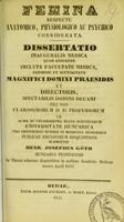 view Femina respectu anatomico, physiologico ac psychico considerata : dissertatio inauguralis medica ... / submittit Henr. Josephus Góth.