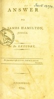 view Answer to Dr James Hamilton, junior / by Dr Gregory.