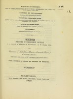 view Thèse présentée et publiquement soutenue à la Faculté de médecine de Montpellier, le 25 février 1842 / par Bruneau (Adolphe-Marie-Amand-Pierre).