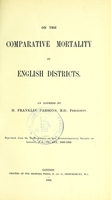 view On the comparative mortality of English districts : an address / by H. Franklin Parsons.