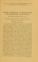 view Further observations on micro-filariae : with descriptions of new species / by Patrick Manson ; communicated (with a prefatory note) by the President.