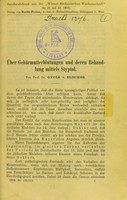 view Über Gebärmutterblutungen und deren Behandlung mittels Styptol / von Gyula v. Elischer.