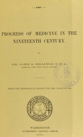 view The progress of medicine in the nineteenth century / by John S. Billings.