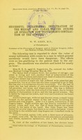 view Successful intraneural infiltration of the median and ulnar nerves during an operation for Dupuytren's contraction of the fingers / by W.W. Keen.