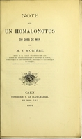 view Note sur un Homalonotus du grès de May / par J. Morière.