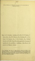 view Report of the Committee, consisting of H.F. Barnes ... [et al.] appointed for the purpose of enquiring into the possibility of establishing a close time for the protection of indigenous animals.