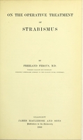 view On the operative treatment of strabismus / by Freeland Fergus.