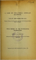 view A case of unilateral annular scleritis / by D.B. St. John Roosa ; with report of the pathological examination by Edward L. Oatman.