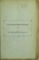 view Two cases of simultaneous paralysis of both third nerves : with remarks upon ophthalmoplegia / by W. Allen Sturge.