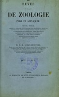 view Revue et magasin de zoologie pure et appliquée. No 9, 1857 / par F.E. Guérin-Méneville.