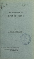 view The constitution of epinephrine / by H.A.D. Jowett.