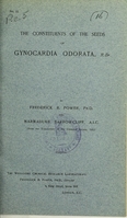 view The constituents of the seeds of Gynocardia odorata, R. Br. / by Frederick B. Power and Marmaduke Barrowcliff.