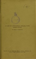 view A case of aneurysmal disease : with observations / by Cecil F. Beadles.