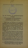 view Ueber Leberruptur und deren Entstehungsmechanismus beim Neugeborenen / von Medizinalrat Dr. Walz.