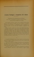 view L'azione fisiologica e terapeutica del radium / G.B. Fiocco.