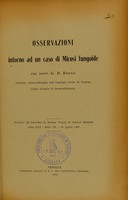 view Osservazioni intorno ad un caso di micosi fungoide / pel dott. G.B. Fiocco.