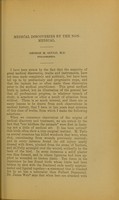 view Medical discoveries by the non-medical / George M. Gould.