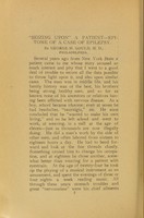 view 'Seizing upon' a patient : epitome of a case of epilepsy / by George M. Gould.